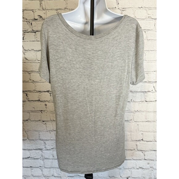 Andrea Missy Top Shirt Gray/Blue Lacy Raw Hem Med - Picture 7 of 8